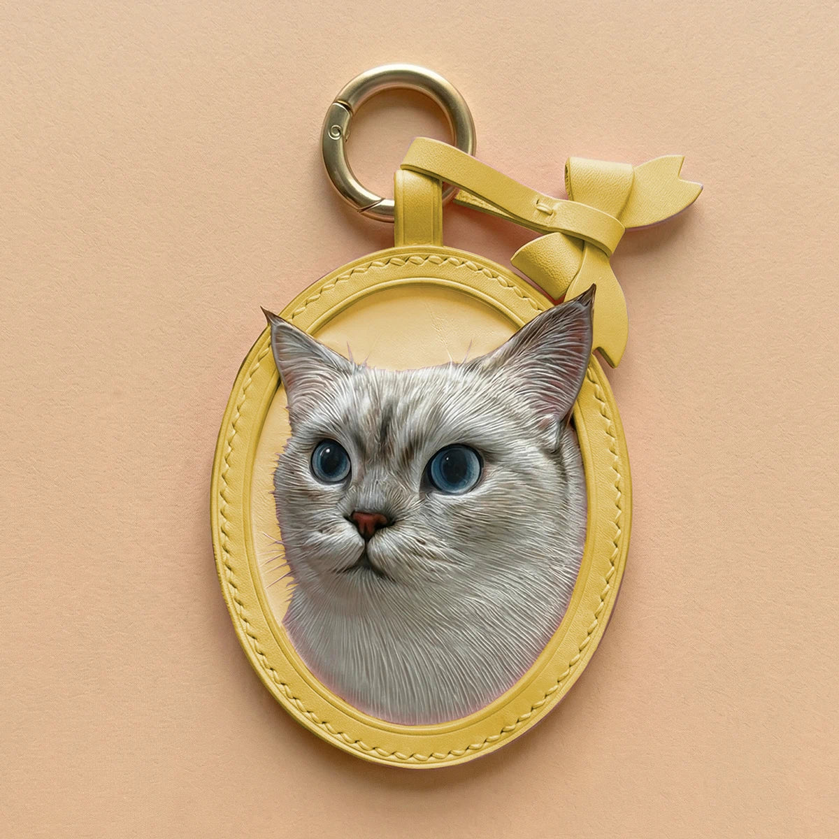 Custom Hand-Carved Leather Pet Portrait Keepsake