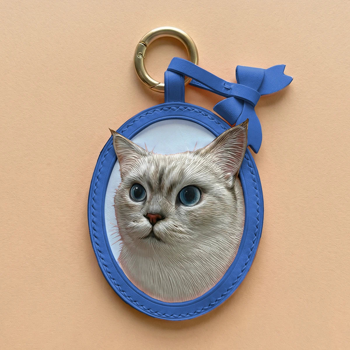 Custom Hand-Carved Leather Pet Portrait Keepsake
