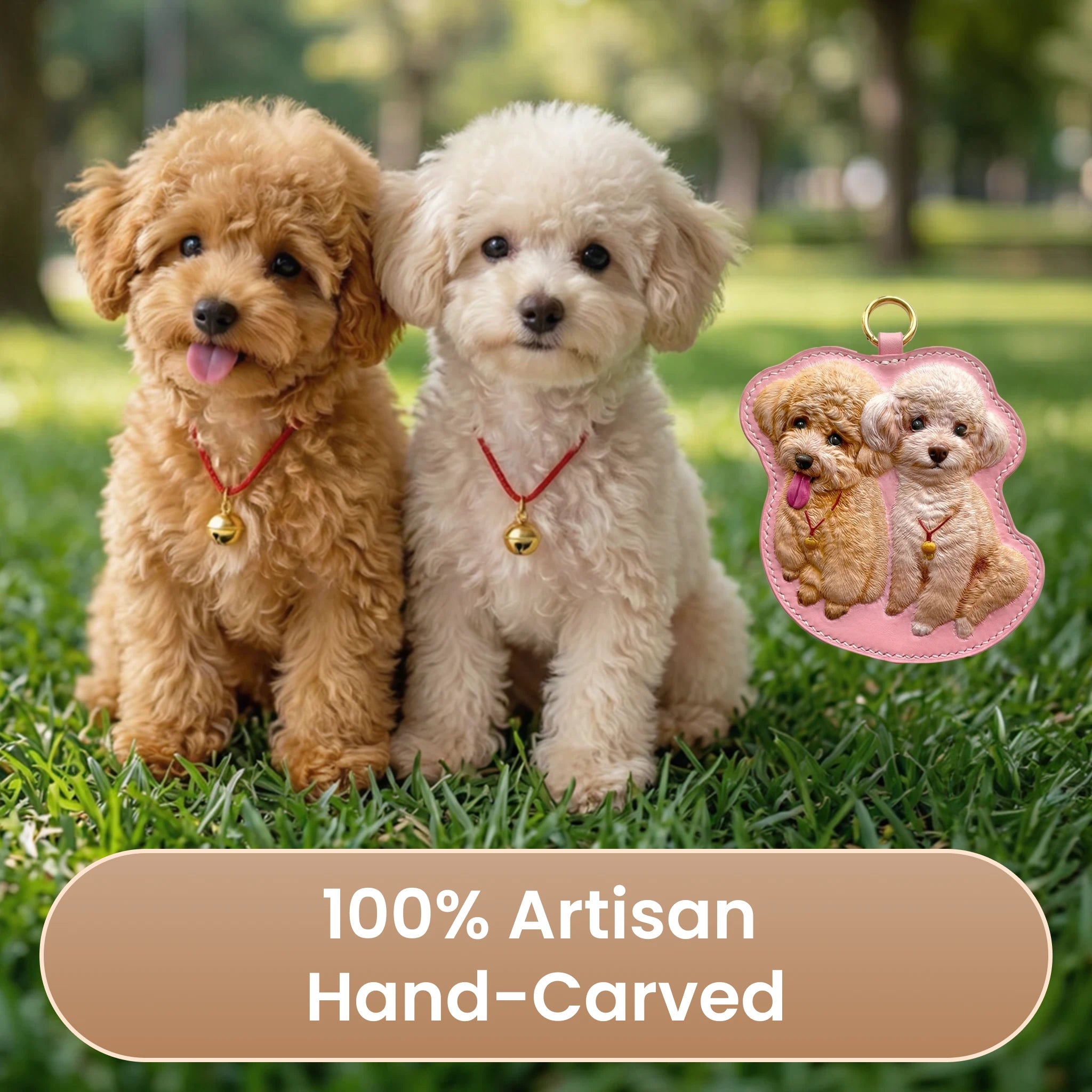 Custom Hand-Carved Leather Pet Portrait Keepsake