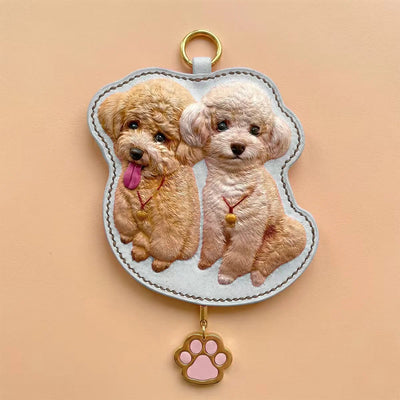 Custom Hand-Carved Leather Pet Portrait Keepsake