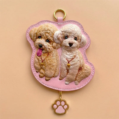 Custom Hand-Carved Leather Pet Portrait Keepsake