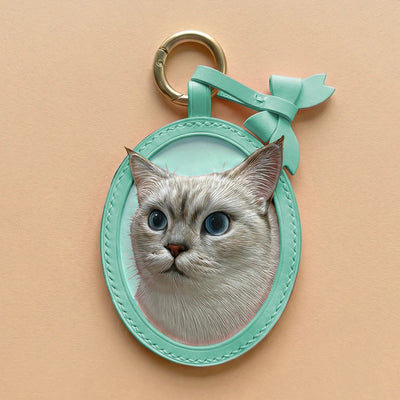 Custom Hand-Carved Leather Pet Portrait Keepsake