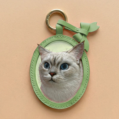 Custom Hand-Carved Leather Pet Portrait Keepsake