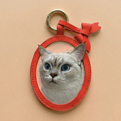 Custom Hand-Carved Leather Pet Portrait Keepsake